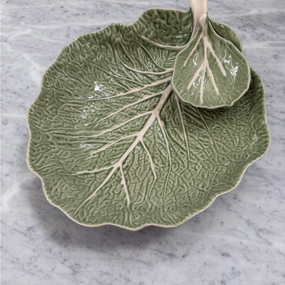 Bordallo ceramic green cabbage bowl vintage